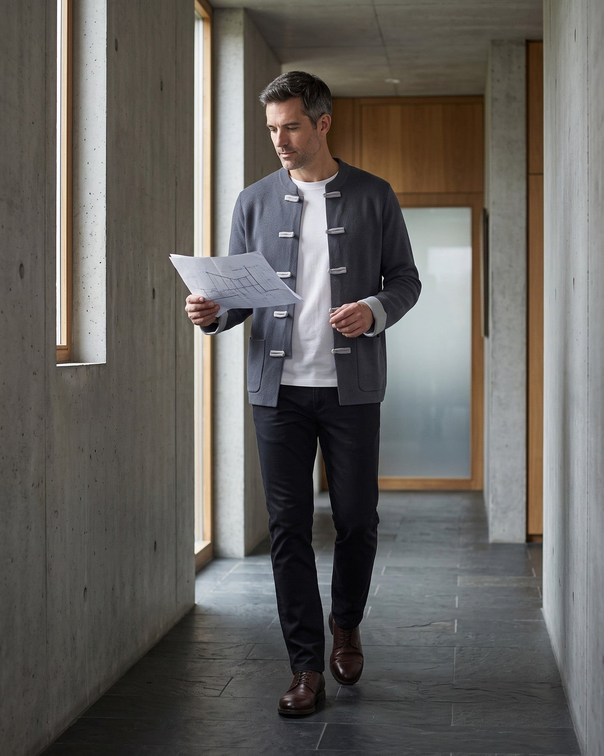 Xavier Cashmere Mandarin Jacket