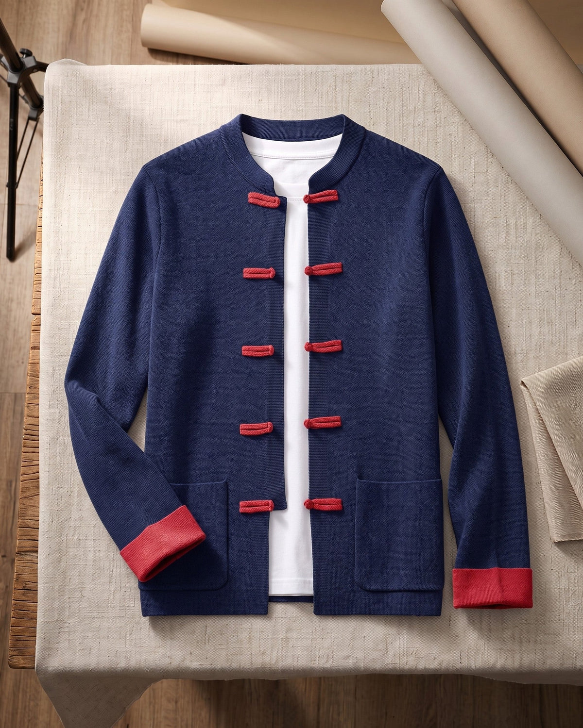 Xavier Cashmere Mandarin Jacket